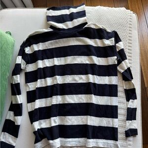 J. Crew Striped Navy and White Turtleneck❗️